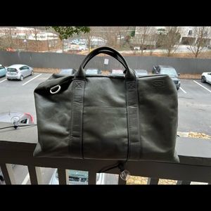 Jack Spade ♠️ Olive Green Leather Duffle Bag